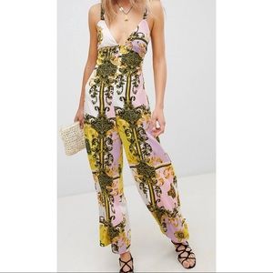 Wide leg beach jumpsuit